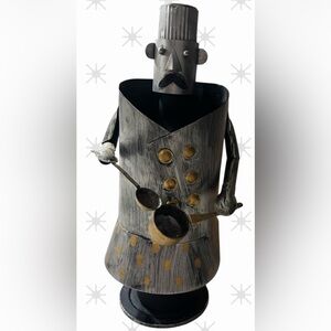 Metal Wine Bottle Chef Caddy